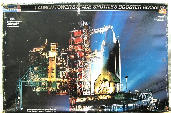 Revell 1/144 Launch Tower Space Shuttle and Booster Rockets, 4911 plastic model kit